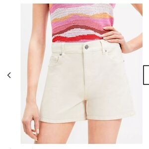 LOFT High Waist Women's Shorts in Cream